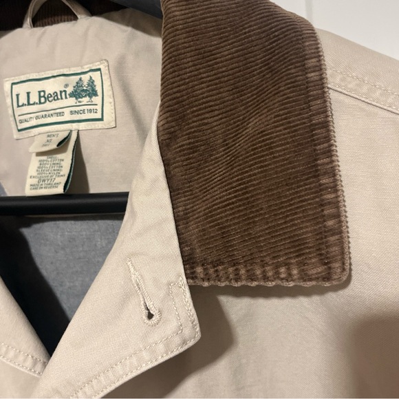 LL Bean Chore Barn Coat Mens Vintage / Button Corduroy Collar XL Tall 0WY17 - Picture 4 of 8